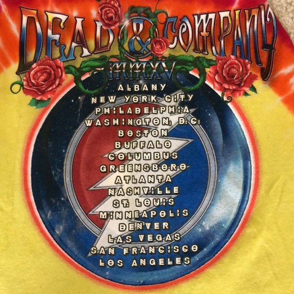 Grateful Dead Vintage restyled 2015 Concert Tour Tee Shirt - Picture 6 of 6